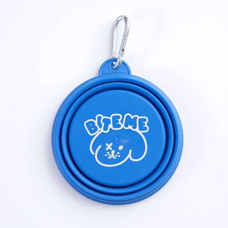 BITE ME collapsible water bowl pastel & neon colors for pets