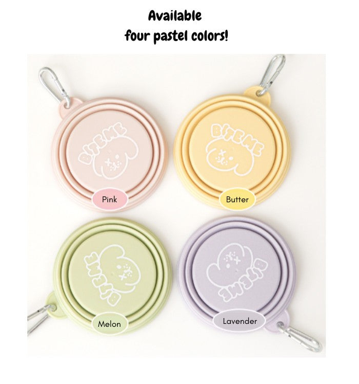 BITE ME collapsible water bowl pastel & neon colors for pets