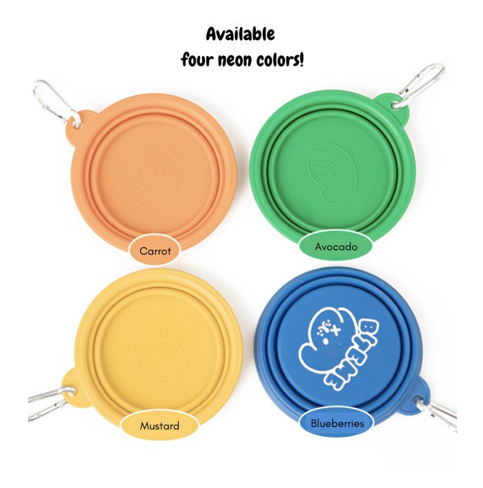 BITE ME collapsible water bowl pastel & neon colors for pets