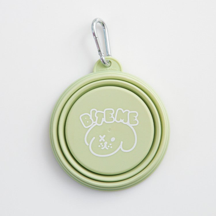 BITE ME collapsible water bowl pastel & neon colors for pets