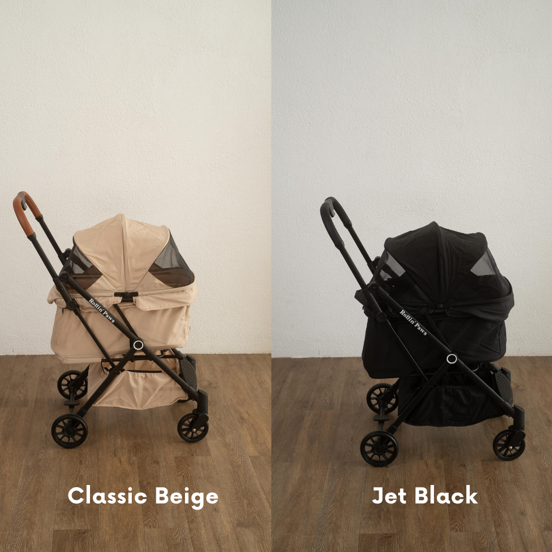 Rollin' Paws - Vince Premium Pet Stroller one-click tri-fold