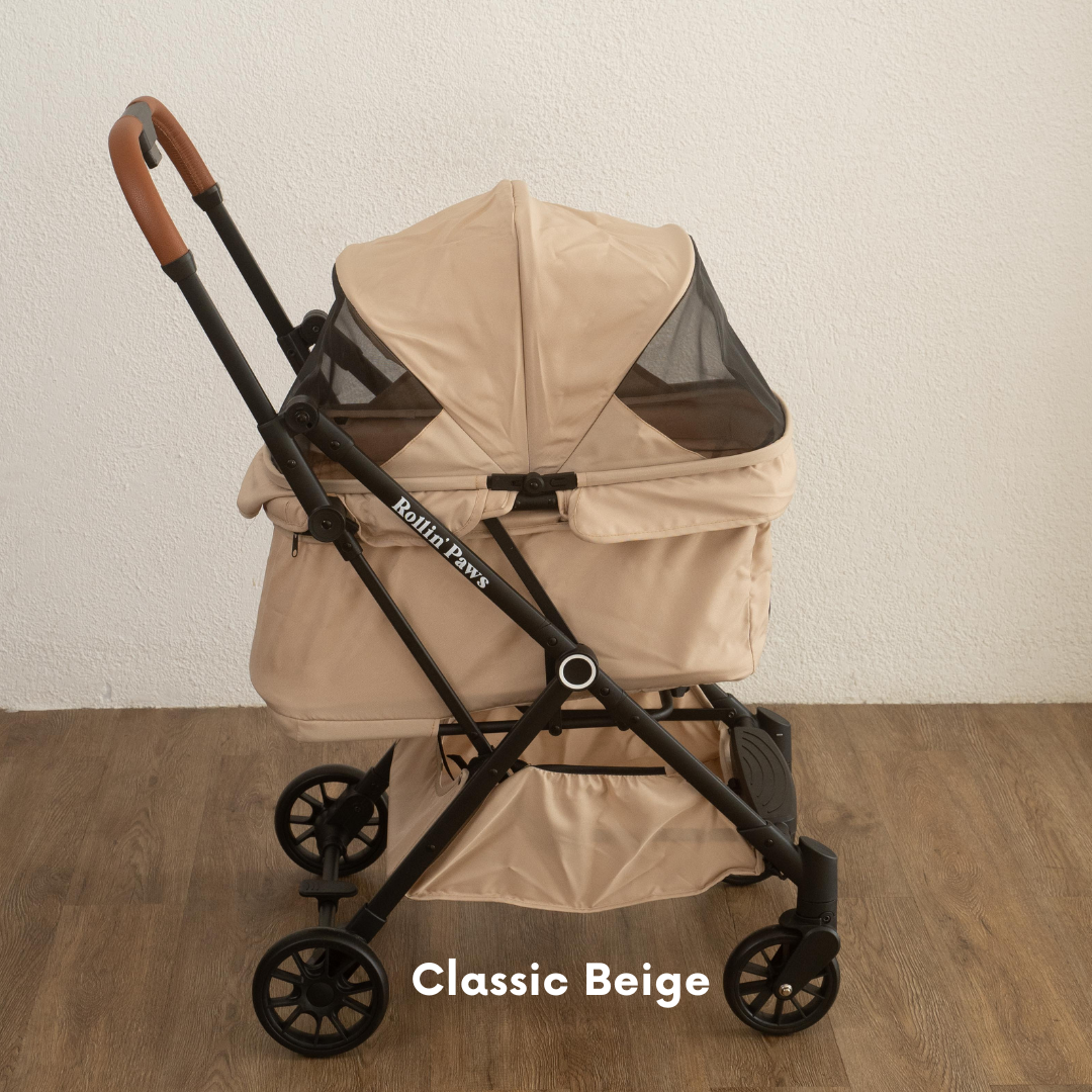 Rollin' Paws - Vince Premium Pet Stroller one-click tri-fold