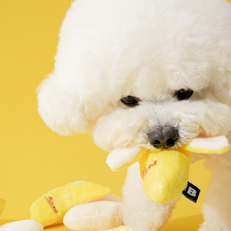 Bite Me - Banana Nosework Toy (Rustle/Squeak) for Dogs & Cats