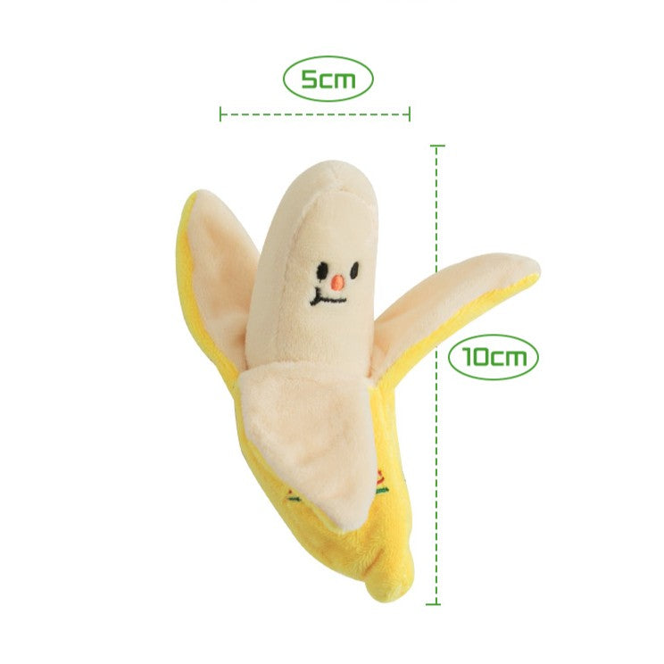Bite Me - Banana Nosework Toy (Rustle/Squeak) for Dogs & Cats