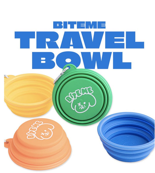BITE ME collapsible water bowl pastel & neon colors for pets