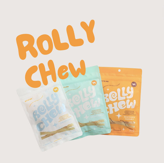 BITE ME - Rolly Chews - natural cow hide chews for dogs