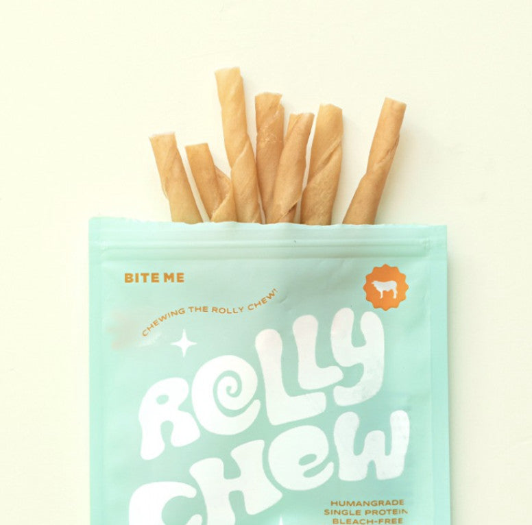 BITE ME - Rolly Chews - natural cow hide chews for dogs