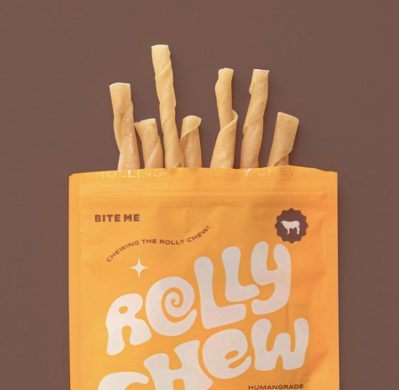 BITE ME - Rolly Chews - natural cow hide chews for dogs