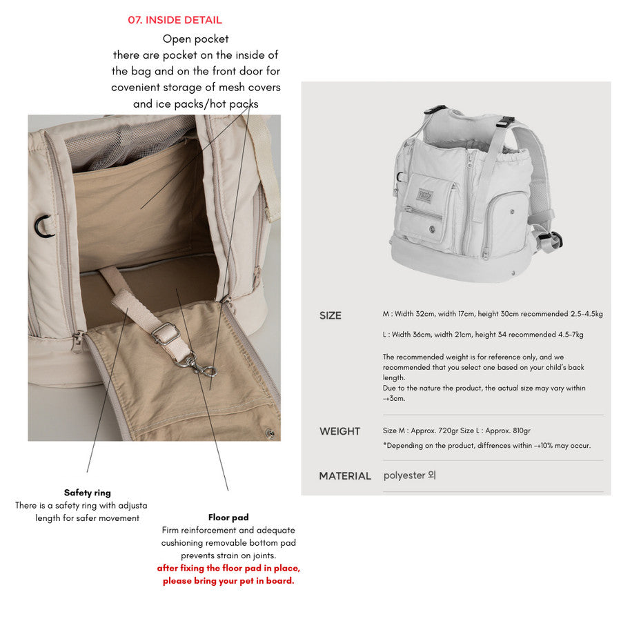 Comfy Ravioli - Ten-Mile bag pet backpack